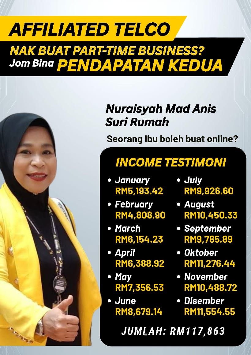 Nuraisyah Mad Anis — suri rumah bina pendapatan sampingan dengan Tone Wow
